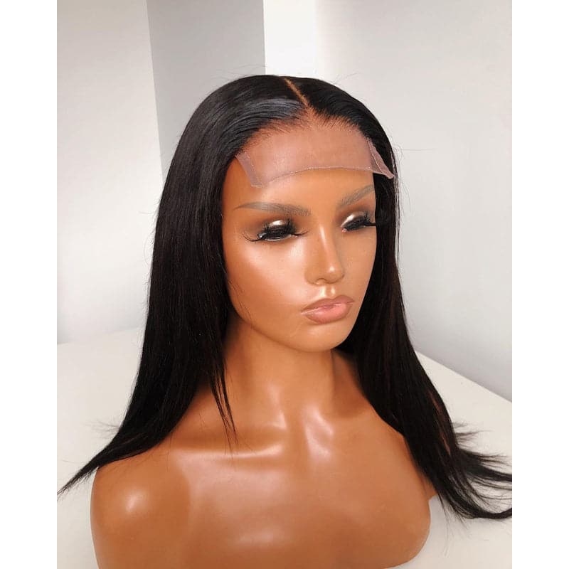 4X4 LACE CLOSURE WIG- %180 DENSITY Straight 100% Virgin Hair